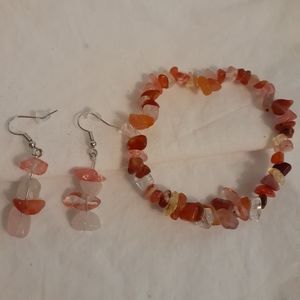 Hand crafted bracelet with earr6